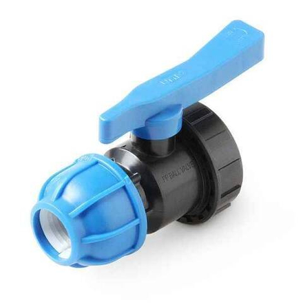 Кран компрессионный ПНД Pro Aqua UNIO d32x1" внутренняя резьба