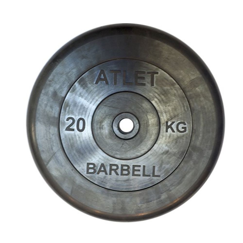 Диск обрезиненный BARBELL ATLET 20 кг / ⌀ 31 мм
