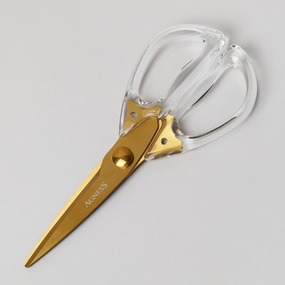 КУХОННЫЕ НОЖНИЦЫ ЦВЕТ АЙВОРИ, ТИТАНОВОЕ ПОКРЫТИЕ ЛЕЗВИЯ, 20,5СМ (МАЛ=12ШТ)