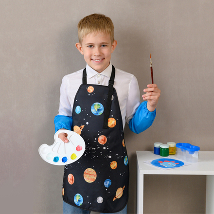 Фартук для творчества с застёжкой фастекс. Галактика