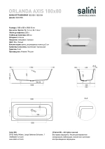 Ванна Salini Orlanda AXIS S-Sense 180x80 103212M белая/внутри RAL матовая