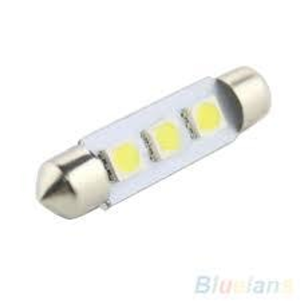 Лампа светодиодная 5050-6LED 36mm BLUE 12V 4155B лампа 4155B
