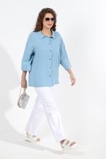 Блузка (рубашка) Виола-3 Виотекс ГОЛУБОЙ