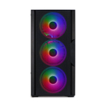 Корпус BaseTech eXtreme GFX-06, Без БП, mATX, чёрный, 4xARGB FAN, 2xUSB2, 1xUSB3, бок: закалённое стекло (BT-GFX-06-MESH-4F-ARGB)