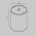 Накладной светодиодный светильник Maytoni Bar O306CL-L7GF