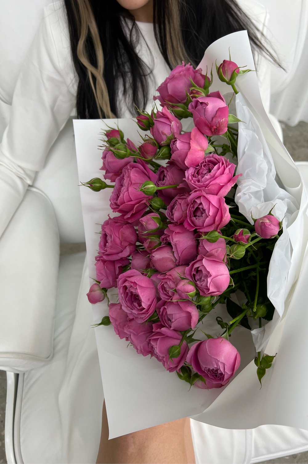 Кустовые пионовидные розы купить Казань