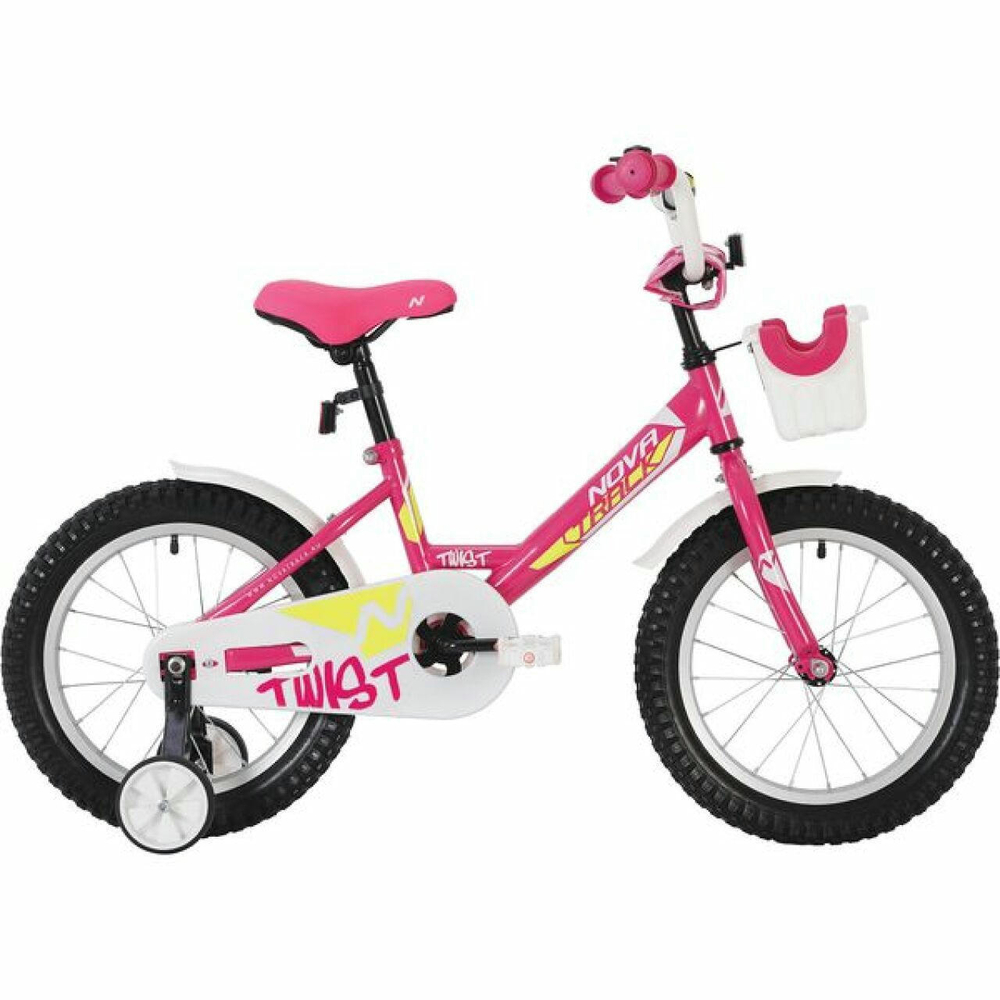 Детский велосипед Novatrack Twist 14" с корзинкой (2020)