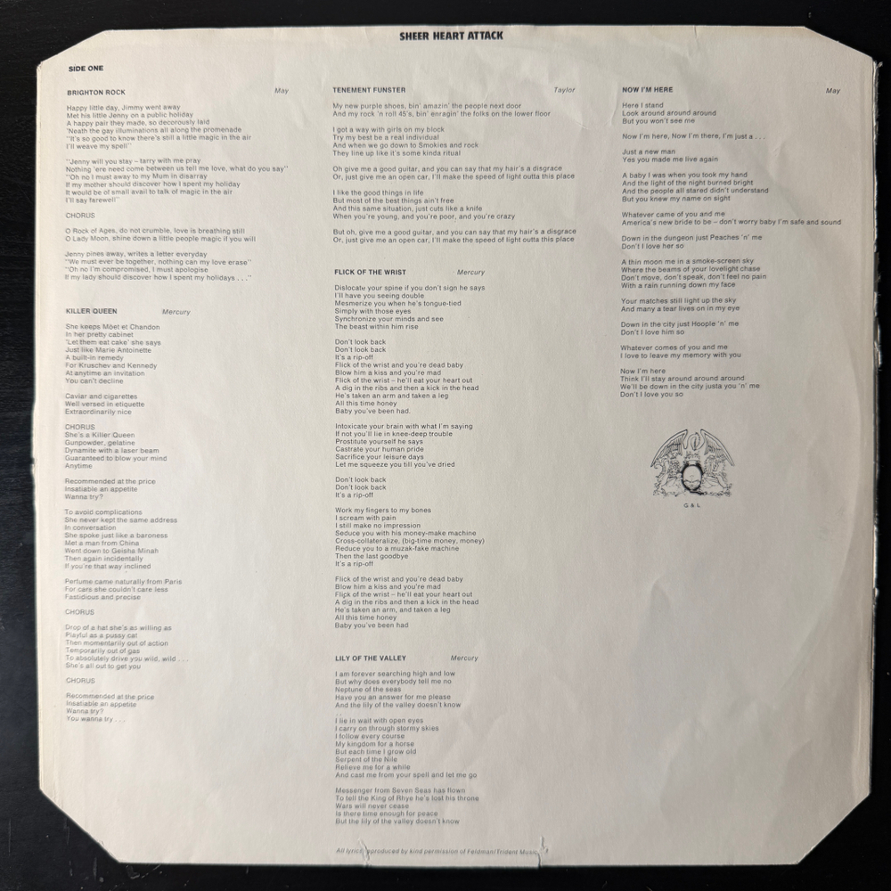 Queen - Sheer Heart Attack (Англия 1974г.)