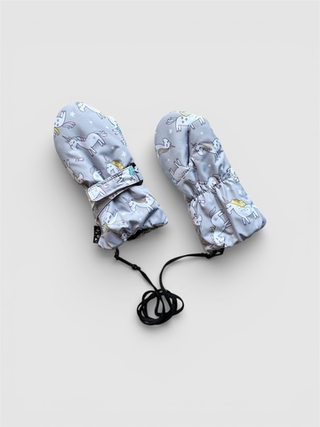 Зимние варежки на липучке (единороги)