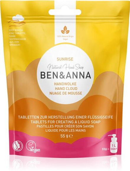 BEN&ANNA Natural Hand Soap - жидкое мыло в таблетках /  Sunrise 55  g  / GTIN 4260491222305