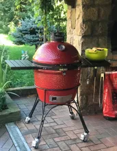 Керамический гриль Kamado Joe Classic II, 46 см (красный), с ножками и столиками
