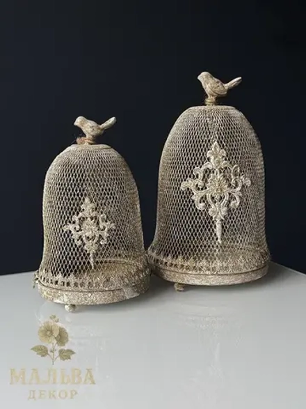 Набор из 2-х клошей "Цветочный сад" 17x17x25.8 см и 21x21x33.5 см