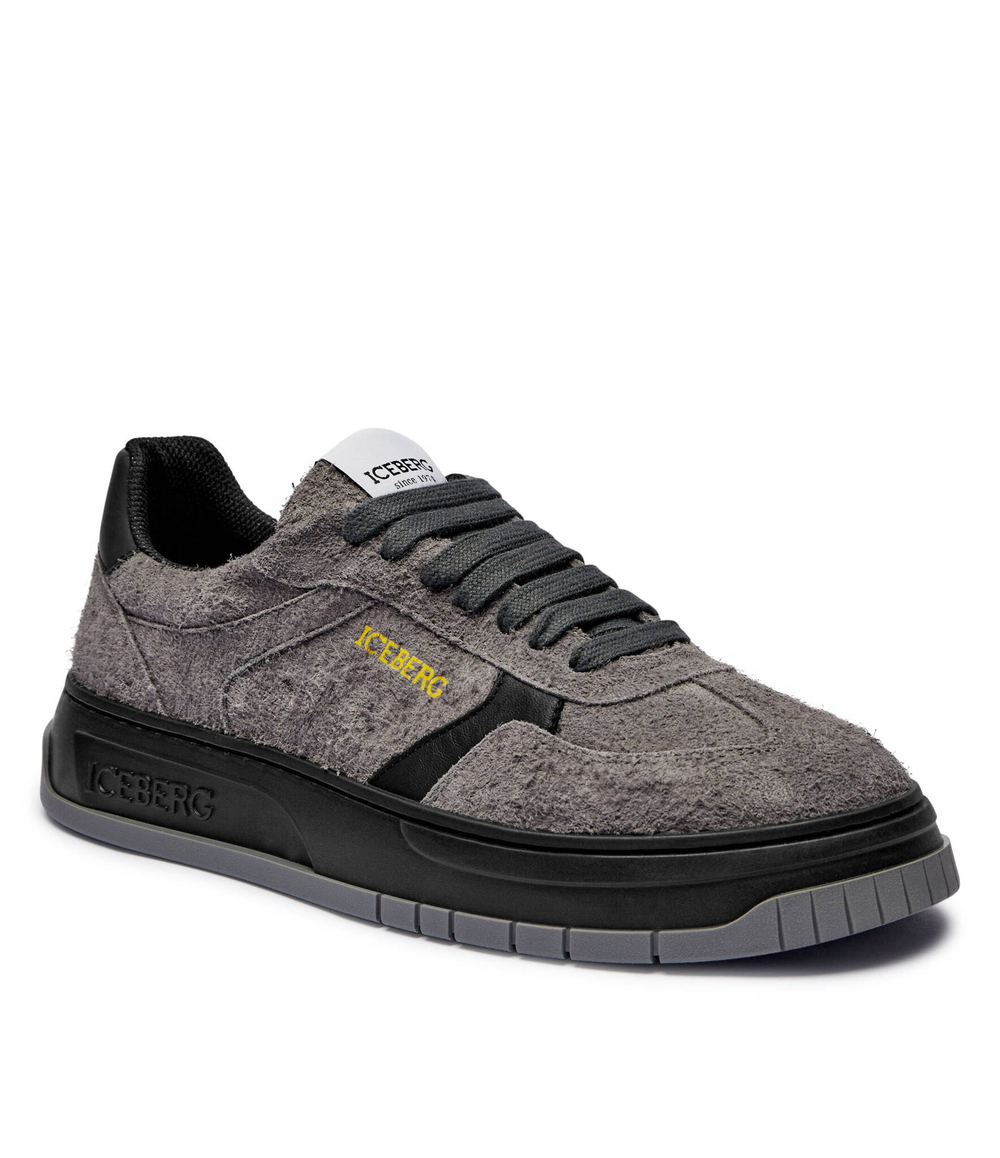 Кожаные кроссовки UOMO 22E Iceberg - серый(IU172403)