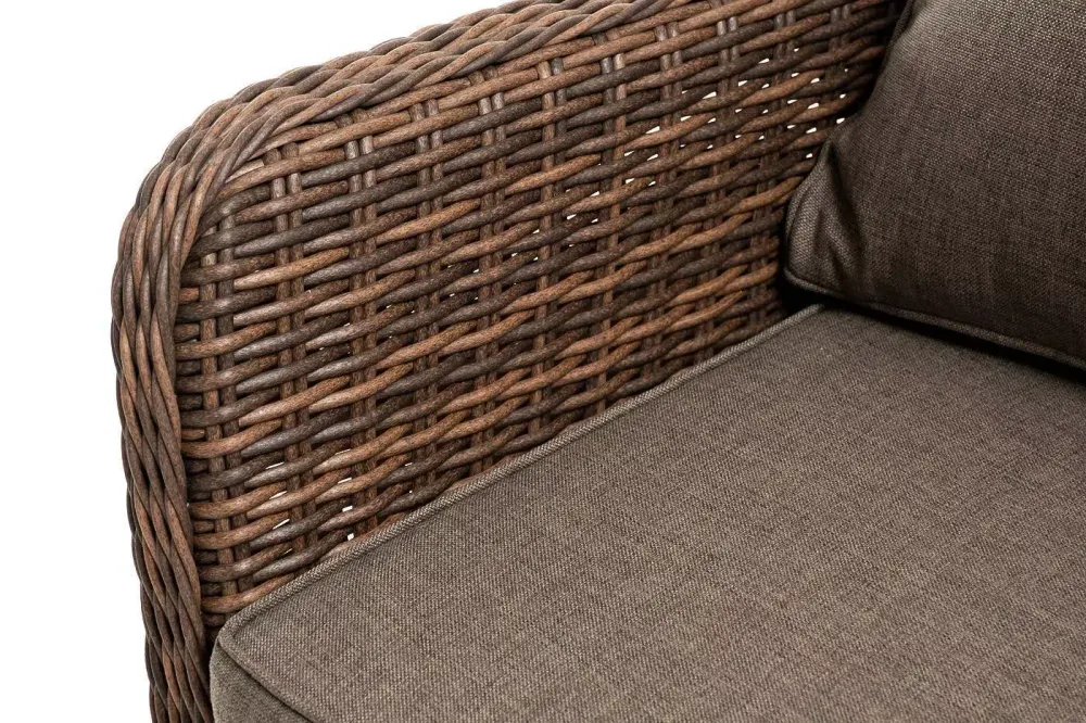 "Прованс" диван из искусственного ротанга трехместный, цвет коричневый