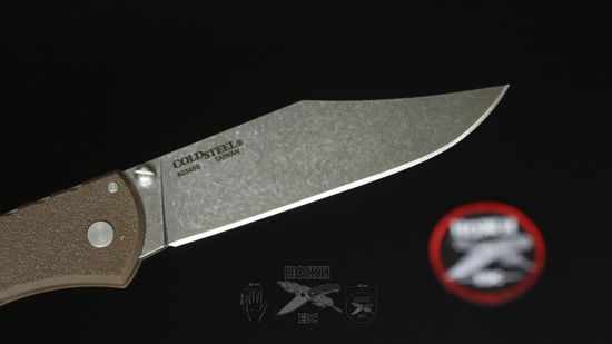 Складной нож Cold Steel 20KR9 Range Boss Flat Dark Earth c клинком из стали 4034 Stainless Steel, рукоять GRN