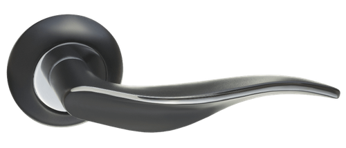 [ТОВАРА НЕТ В НАЛИЧИИ] Ручка Ренц Энна, цвет черный/хром ЦАМ (гарантия - 10 лет)