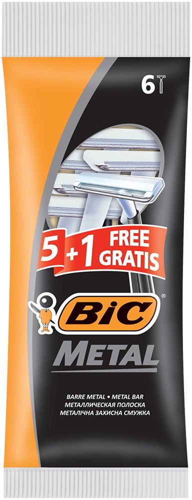 Bic одноразовые станки Bic Metal 5+1 шт