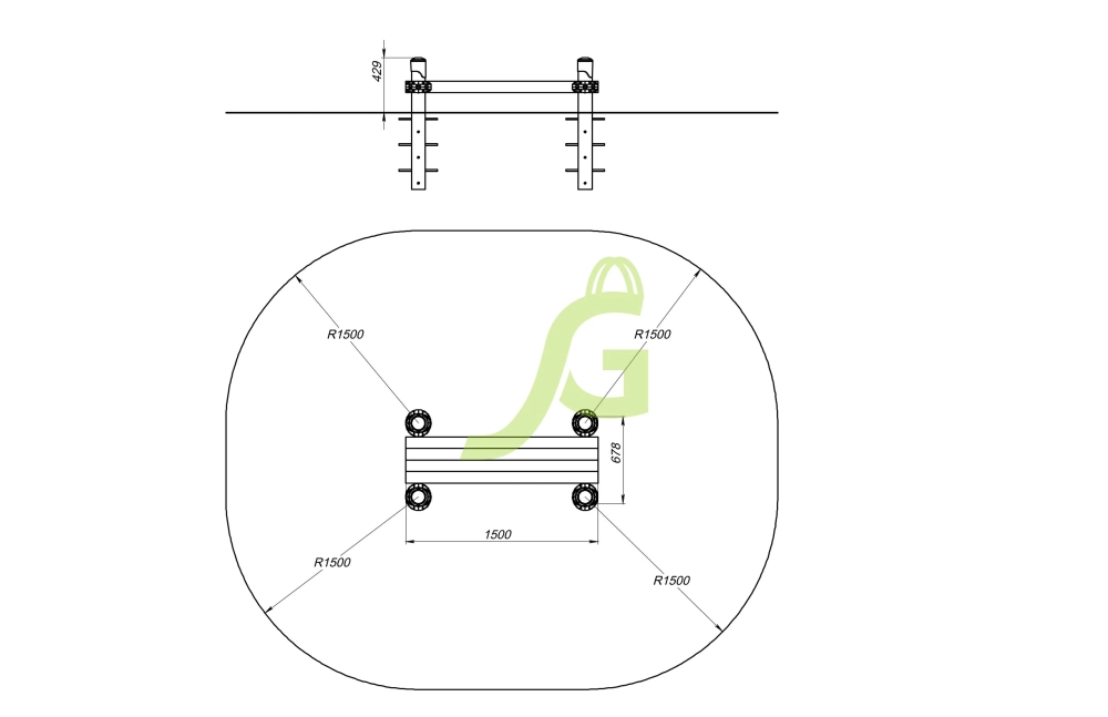 Скамья для пресса прямая Воркаут ИграГрад 11V
