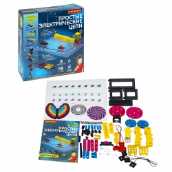 Простые электрические цепи 64 дет.,20 экспериментов