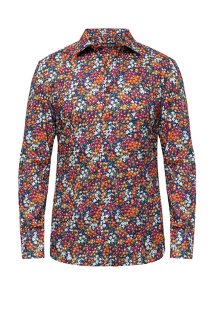 Рубашка разноцветная с цветочным принтом Sea Blossoms