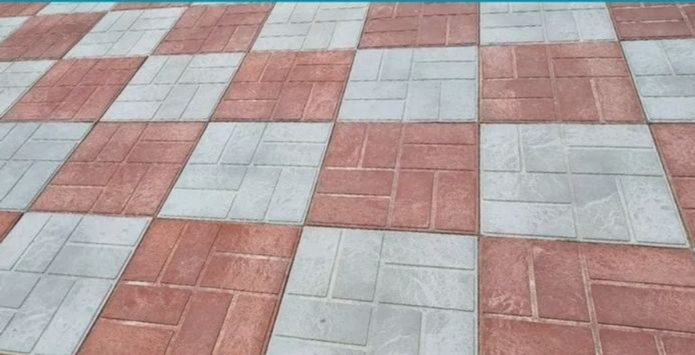 Полимер-песчаная плитка тротуарная БРУСЧАТКА "8кирпичей" 400x400x50 (красный)