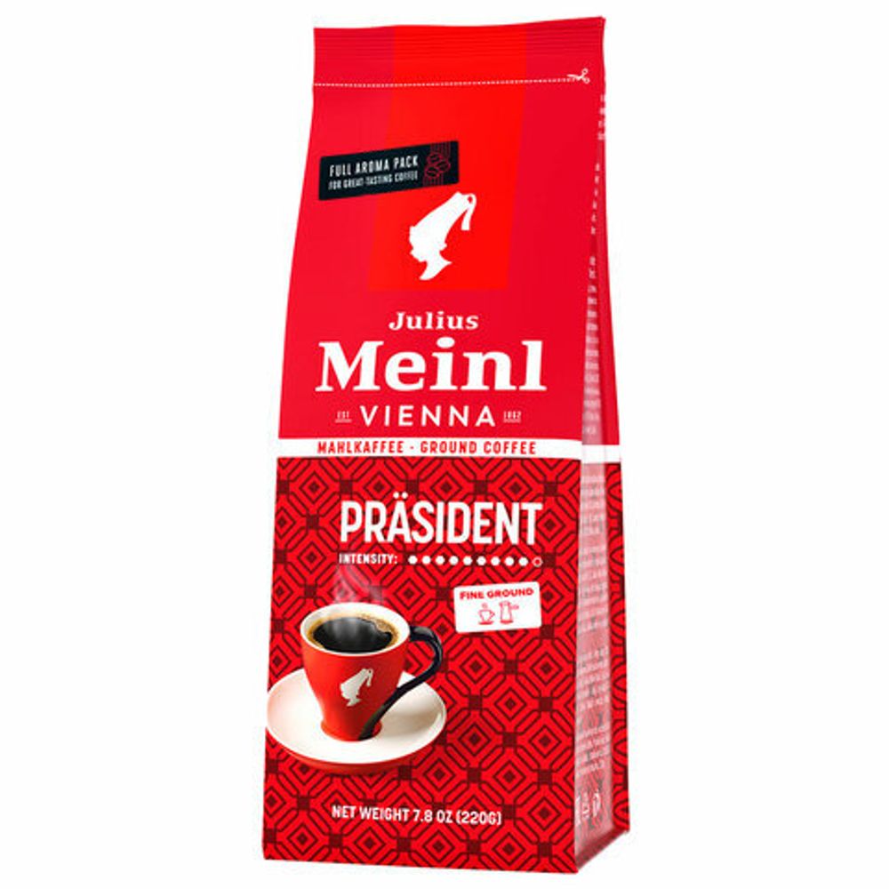 Кофе молотый JULIUS MEINL "Prasident Classic Collection", 220 г, ИТАЛИЯ, 97740