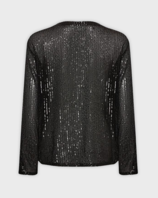 Лонгслив из черной пайетки