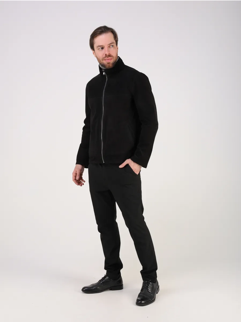 Кожаная куртка демисезонная замшевая двухсторонняя