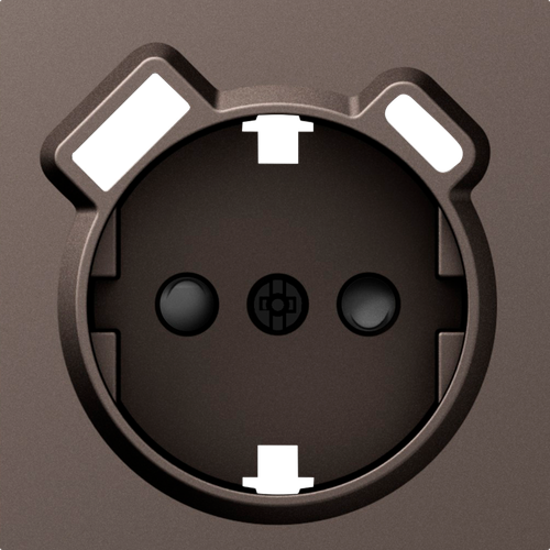 Накладка для розетки Schuko с зарядным устройством USB A+C, со шторками 16A 250В, мокко, серия A07