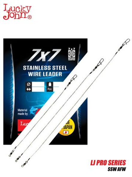 Поводки стал. LJ Pro Series SSW AFW оснащ. вертл. и застеж. 09.12.18кг/20-25-30см/7х7 набор