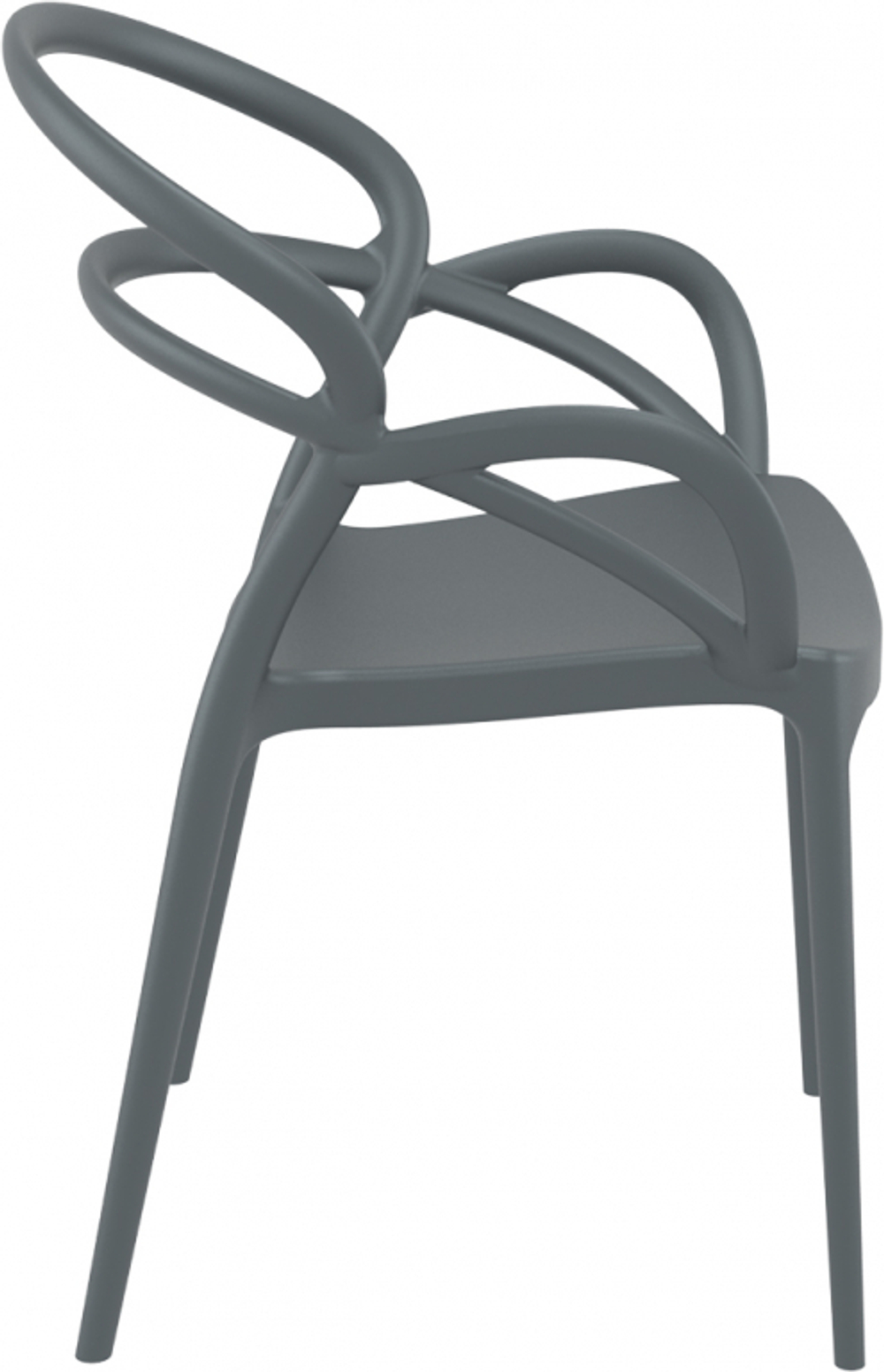 Кресло пластиковое Siesta Contract Mila, темно-серый