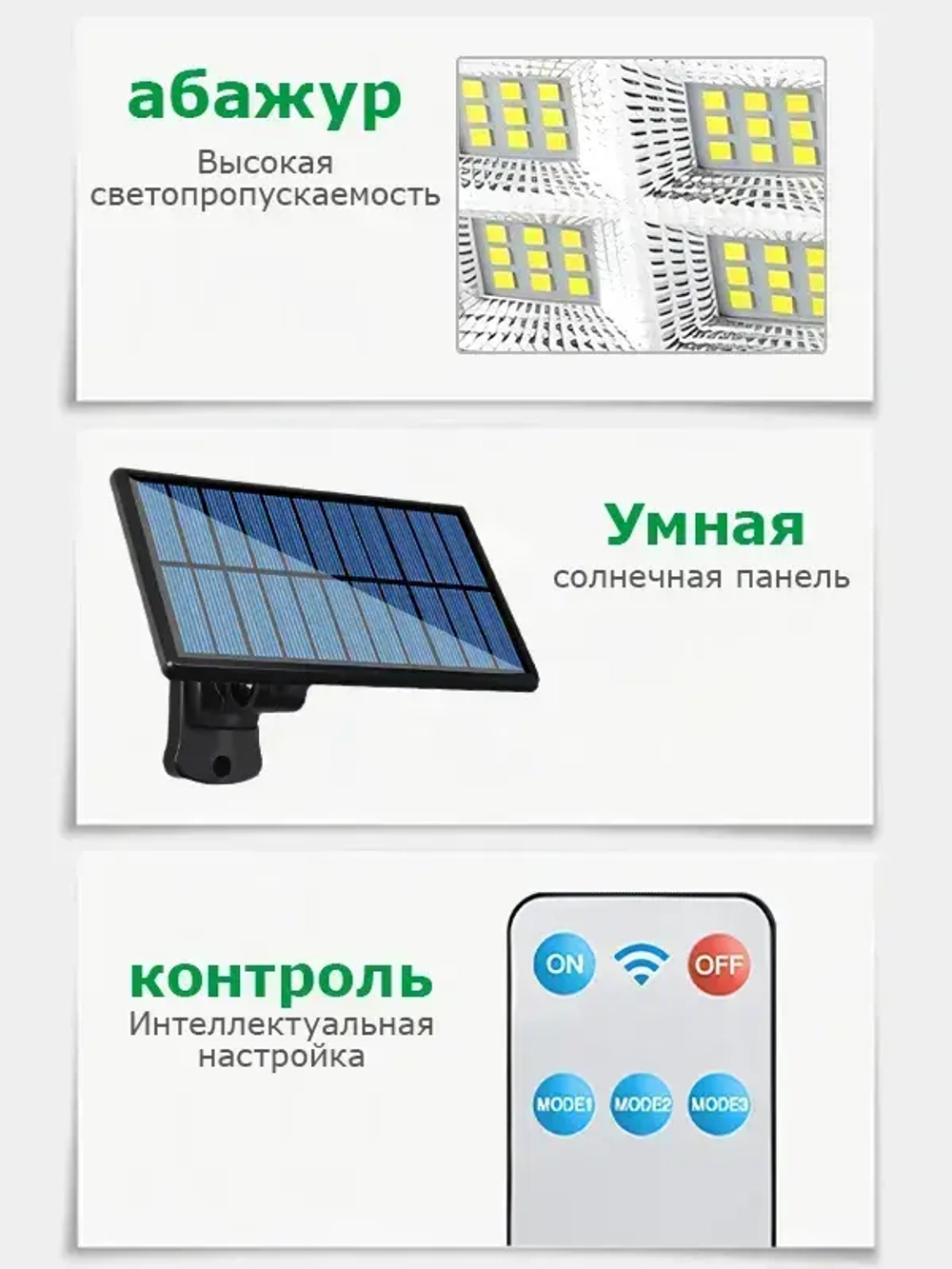 BOMOX Уличный светильник Светодиодный,С датчиком движения,Разделенная солнечная панель,Работает на батарейках,Пульт дистанционного управления, удлинительный кабель длиной 5 м
