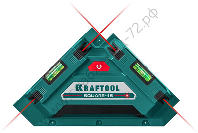 KRAFTOOL Square-15, лазерный угольник для кафеля (34705)