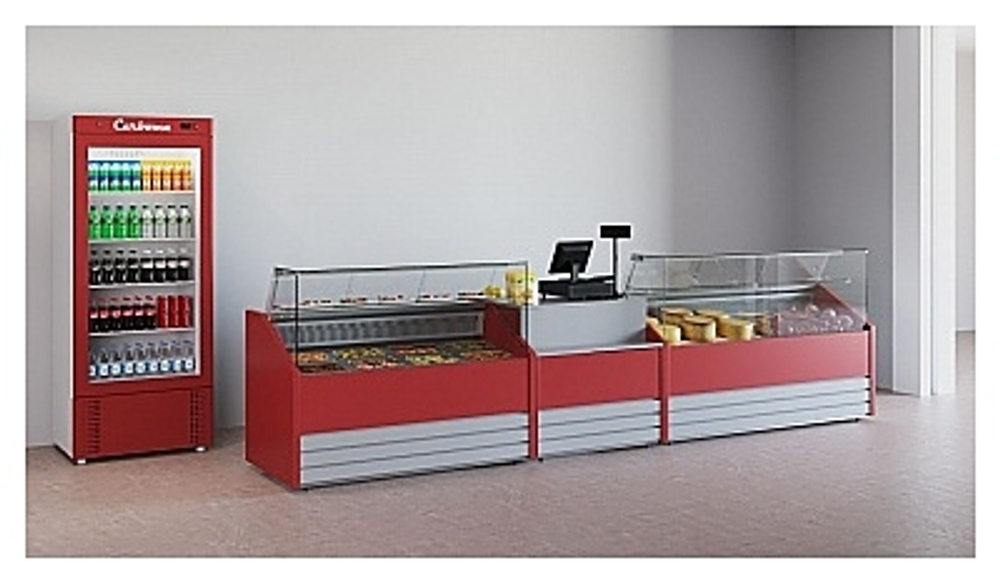 Витрина холодильная Carboma Colore GC75 SM 1,8-1 (станд. цвет) (статика)