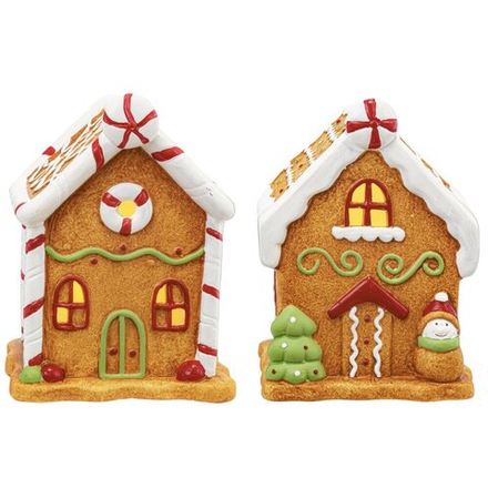 GAEM Фигурка декоративная с подсветкой "Домик пряничный", L10,5 W8,5 H14,5 см, (2хLR44), 2в.