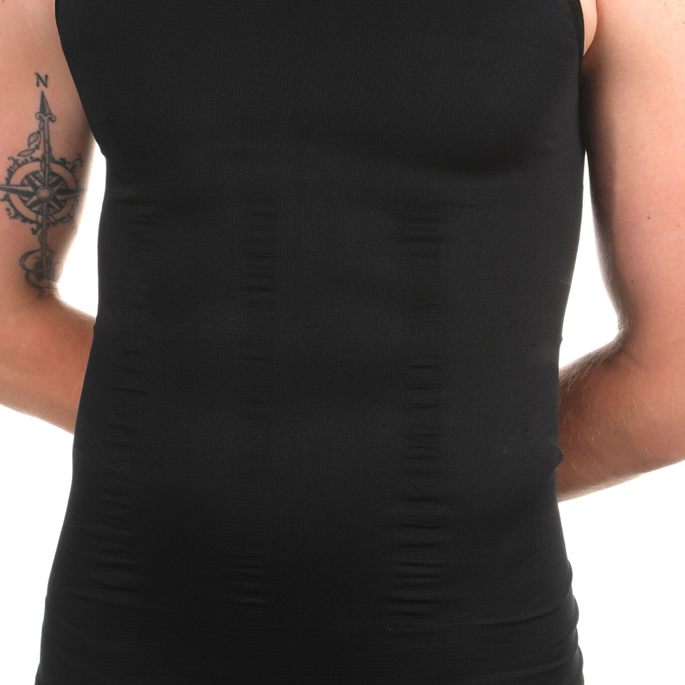 Мужская утягивающая майка (Размер: XXL) (Цвет: черный)