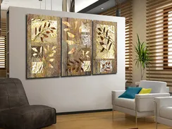 Модульная картина "Золотая роспись"