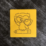 Сова №8 В очках на карандаше