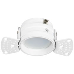 Светильник встраиваемый алюминиевый ЭРА KL99 WH безрамочный под штукатурку под лампу MR16 GU5.3 белый | Алюминиевые встраиваемые светильники