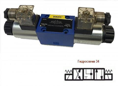 Гидрораспределитель 4WE6J61/CG24N9Z5L (ВЕ6 34 Г24) Rekith с электромагнитным управлением