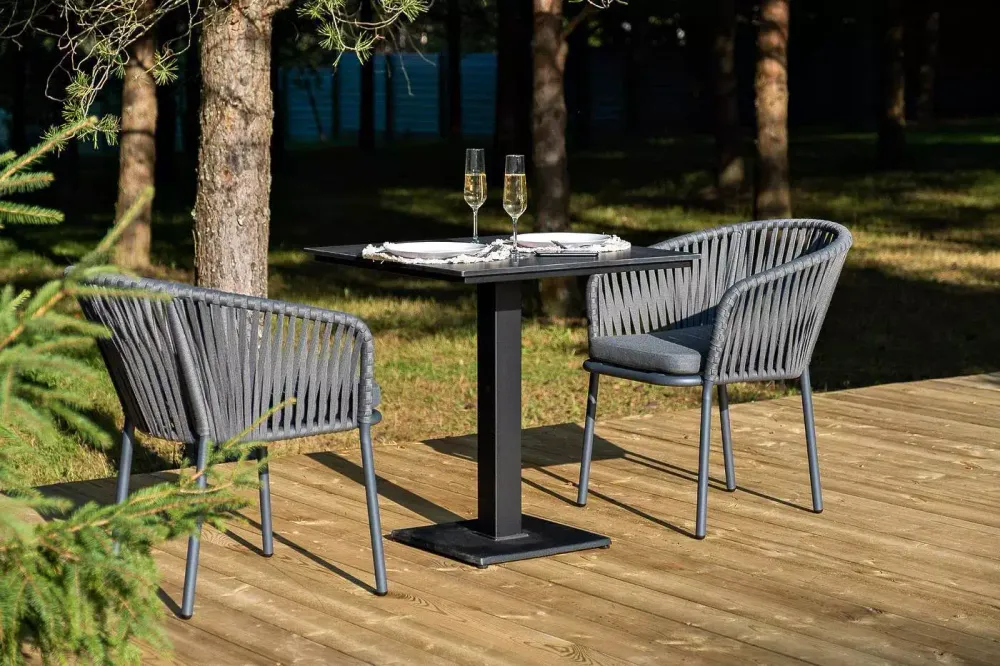 "Каффе" обеденная группа на 2 персоны, цвет "серый гранит"