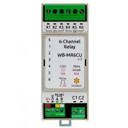 WB-MR6CU v.2 Компактный модуль реле с RS-485 Modbus RTU