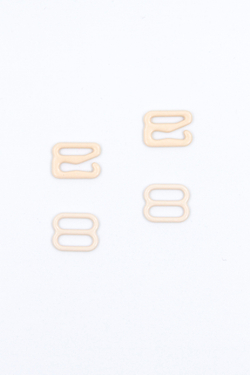 Кольцо, регулятор, крючок для бюстгальтера серебристый пион 1 см