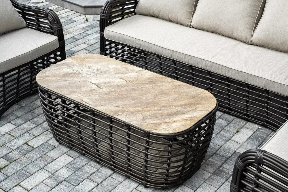 "Ницца" лаунж-зона из искусственного ротанга, цвет бронзовый