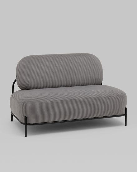 Диван Стоун велюр рельефный светло-серый