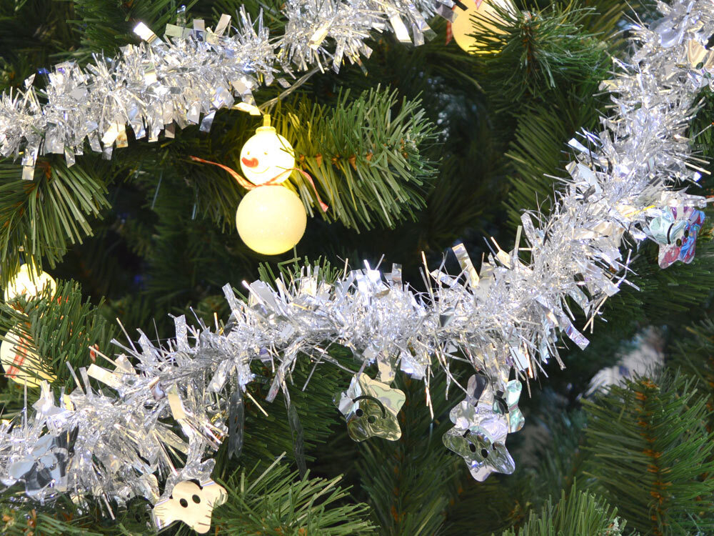 Мишура новогодняя 2м*7см "Звезды" микс цветов