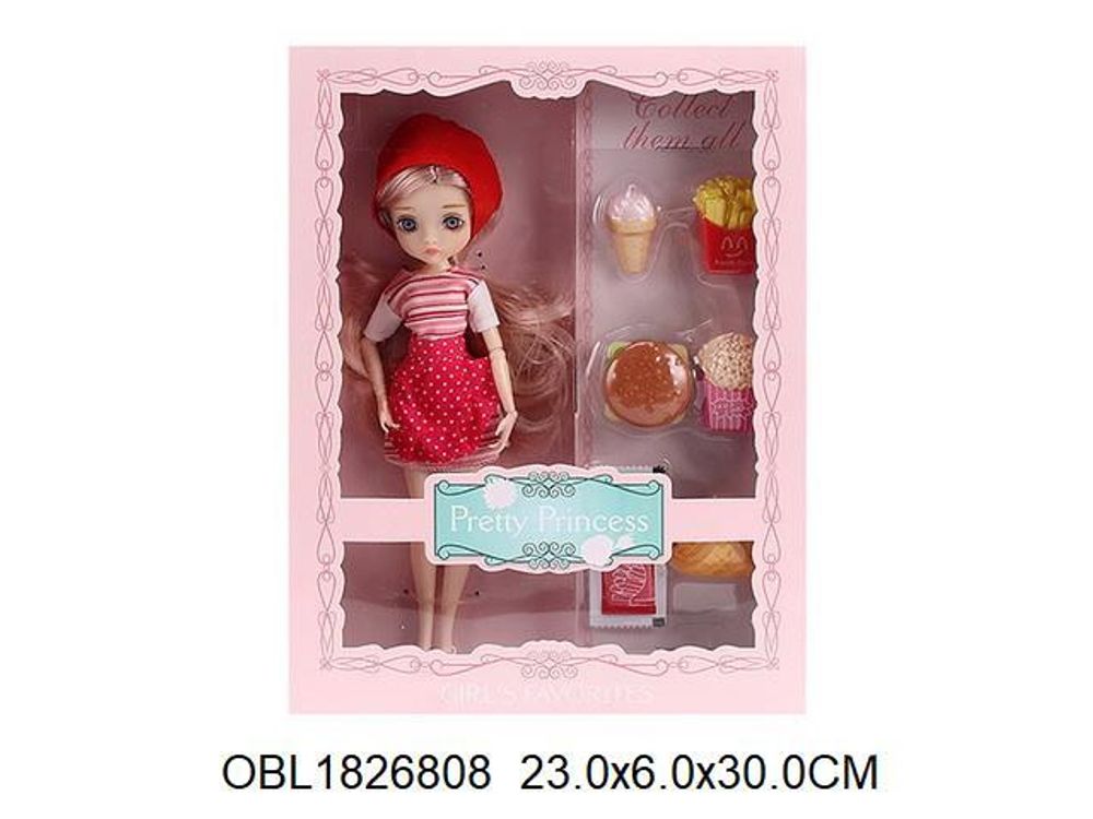 Кукла тип модница на шарнирах с аксесс. коробка PS2106-2