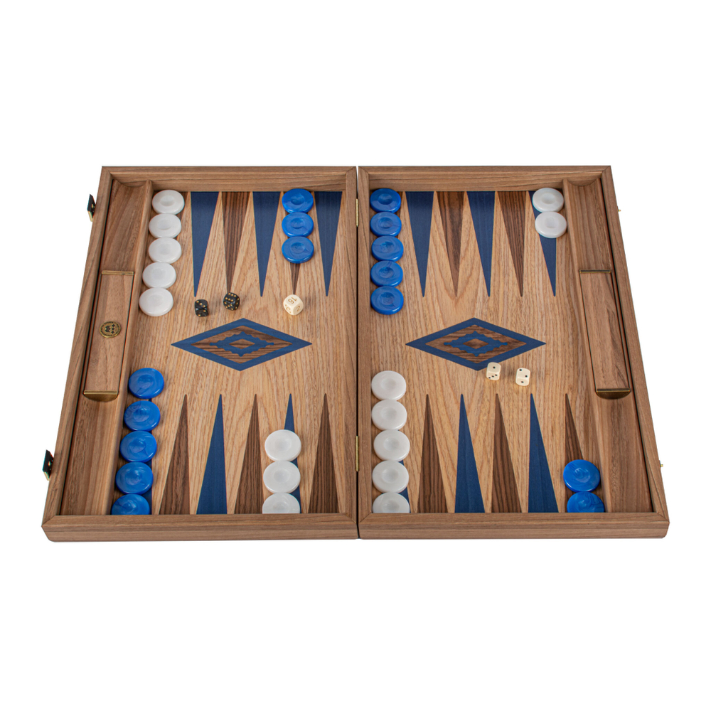 Нарды с боковыми стойками 48x30см Manopoulos Backgammon Backgammon bkd1blu