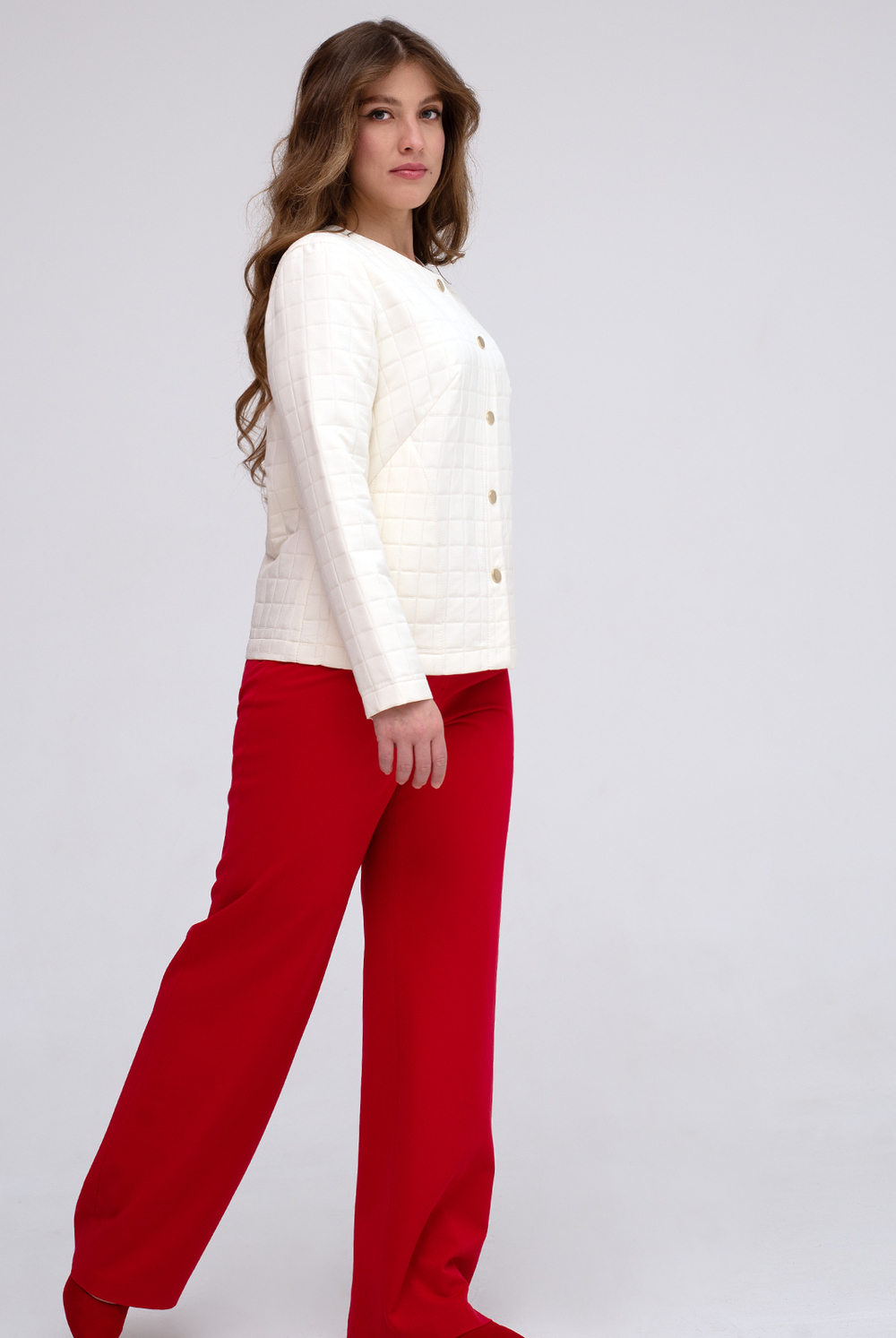 Жакет женский 4446ВП, бел.клетка #485БеК044446ВП