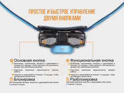 Фонарь налобный Fenix HL12, Gray